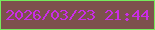 文字の大きさ：2、枠の色：76eb5d、背景の色：7d514d、文字の色：ca2ce6 無料ブログパーツのブログ時計