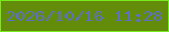 文字の大きさ：5、枠の色：76ec1e、背景の色：628c0a、文字の色：5c71c4 無料ブログパーツのブログ時計