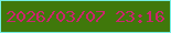 文字の大きさ：5、枠の色：76eee3、背景の色：40780b、文字の色：cc256e 無料ブログパーツのブログ時計