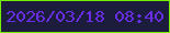文字の大きさ：4、枠の色：76ef03、背景の色：1c1d3c、文字の色：692ee3 無料ブログパーツのブログ時計