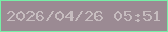 文字の大きさ：1、枠の色：76f0a7、背景の色：9b8a93、文字の色：c6bcbf 無料ブログパーツのブログ時計