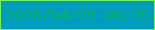 文字の大きさ：5、枠の色：76f251、背景の色：039cc1、文字の色：02b360 無料ブログパーツのブログ時計