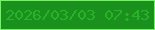 文字の大きさ：1、枠の色：76f362、背景の色：19911c、文字の色：2bb22d 無料ブログパーツのブログ時計