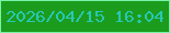 文字の大きさ：5、枠の色：76f3a7、背景の色：1c9c1d、文字の色：27c8b5 無料ブログパーツのブログ時計