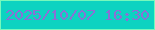 文字の大きさ：2、枠の色：76f9bc、背景の色：0dd3c1、文字の色：8a70d5 無料ブログパーツのブログ時計