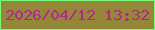 文字の大きさ：4、枠の色：76fc7c、背景の色：948737、文字の色：b2248e 無料ブログパーツのブログ時計
