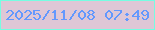 文字の大きさ：2、枠の色：76fde2、背景の色：dec7d6、文字の色：6398fd 無料ブログパーツのブログ時計