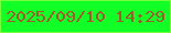 文字の大きさ：3、枠の色：76fe3c、背景の色：11fe26、文字の色：a25b2b 無料ブログパーツのブログ時計