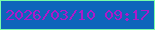 文字の大きさ：1、枠の色：76feaa、背景の色：0e65bb、文字の色：ad19c9 無料ブログパーツのブログ時計