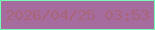 文字の大きさ：3、枠の色：76feb7、背景の色：a56c9d、文字の色：a76577 無料ブログパーツのブログ時計