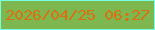 文字の大きさ：5、枠の色：76ffe3、背景の色：7eb74f、文字の色：db7010 無料ブログパーツのブログ時計