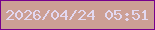 文字の大きさ：3、枠の色：77008d、背景の色：cc9f95、文字の色：e2d8f1 無料ブログパーツのブログ時計