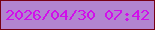 文字の大きさ：3、枠の色：770114、背景の色：b284d0、文字の色：d10fea 無料ブログパーツのブログ時計