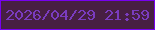 文字の大きさ：5、枠の色：7701ef、背景の色：471f42、文字の色：7a3cbf 無料ブログパーツのブログ時計