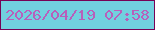 文字の大きさ：4、枠の色：770256、背景の色：71d1df、文字の色：b85fbb 無料ブログパーツのブログ時計