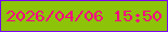文字の大きさ：5、枠の色：7702f2、背景の色：8dc309、文字の色：f70282 無料ブログパーツのブログ時計
