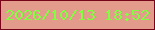 文字の大きさ：2、枠の色：770418、背景の色：e39b8c、文字の色：82fe41 無料ブログパーツのブログ時計