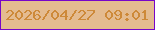 文字の大きさ：5、枠の色：7705c9、背景の色：e4bb90、文字の色：cd8939 無料ブログパーツのブログ時計