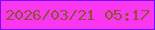 文字の大きさ：3、枠の色：7708fa、背景の色：fa37ef、文字の色：8c5032 無料ブログパーツのブログ時計