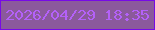 文字の大きさ：1、枠の色：770ae6、背景の色：8b599c、文字の色：b461f9 無料ブログパーツのブログ時計