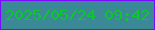 文字の大きさ：1、枠の色：770bfd、背景の色：3b8896、文字の色：0cc828 無料ブログパーツのブログ時計