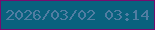 文字の大きさ：1、枠の色：770c6e、背景の色：09617e、文字の色：507da2 無料ブログパーツのブログ時計