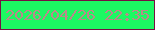 文字の大きさ：4、枠の色：770f42、背景の色：1cf862、文字の色：bb898a 無料ブログパーツのブログ時計