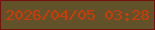 文字の大きさ：3、枠の色：771110、背景の色：615229、文字の色：d03a06 無料ブログパーツのブログ時計