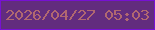 文字の大きさ：4、枠の色：7711d3、背景の色：622c7e、文字の色：b06870 無料ブログパーツのブログ時計