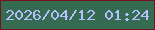 文字の大きさ：3、枠の色：77121e、背景の色：356b50、文字の色：b6beff 無料ブログパーツのブログ時計