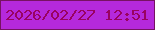文字の大きさ：3、枠の色：771262、背景の色：b529db、文字の色：990261 無料ブログパーツのブログ時計