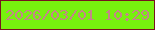 文字の大きさ：2、枠の色：77131e、背景の色：77f10e、文字の色：c58589 無料ブログパーツのブログ時計