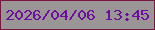 文字の大きさ：2、枠の色：771641、背景の色：9a9696、文字の色：710ca0 無料ブログパーツのブログ時計