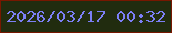 文字の大きさ：4、枠の色：771700、背景の色：212c0f、文字の色：7c7ff6 無料ブログパーツのブログ時計