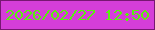 文字の大きさ：2、枠の色：771772、背景の色：d53ed9、文字の色：57f00f 無料ブログパーツのブログ時計