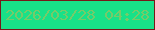 文字の大きさ：1、枠の色：771818、背景の色：18e188、文字の色：75cb69 無料ブログパーツのブログ時計