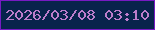 文字の大きさ：1、枠の色：771ac3、背景の色：08234c、文字の色：bd7dcb 無料ブログパーツのブログ時計