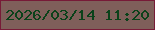 文字の大きさ：4、枠の色：771b37、背景の色：7f5f5a、文字の色：0b421a 無料ブログパーツのブログ時計