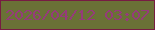 文字の大きさ：5、枠の色：771c42、背景の色：6a7136、文字の色：953b7a 無料ブログパーツのブログ時計