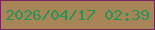 文字の大きさ：2、枠の色：77245c、背景の色：a78557、文字の色：289359 無料ブログパーツのブログ時計