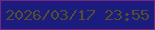 文字の大きさ：2、枠の色：772584、背景の色：1c1b7e、文字の色：544e30 無料ブログパーツのブログ時計