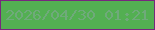 文字の大きさ：2、枠の色：77277d、背景の色：53af52、文字の色：6faa7a 無料ブログパーツのブログ時計
