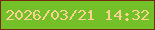 文字の大きさ：1、枠の色：772a0d、背景の色：74c029、文字の色：ffd193 無料ブログパーツのブログ時計