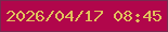 文字の大きさ：1、枠の色：772a50、背景の色：b1064b、文字の色：e1c15c 無料ブログパーツのブログ時計