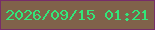 文字の大きさ：1、枠の色：772d69、背景の色：80624a、文字の色：32e77a 無料ブログパーツのブログ時計