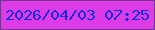 文字の大きさ：2、枠の色：773192、背景の色：dd3be6、文字の色：172add 無料ブログパーツのブログ時計