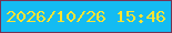 文字の大きさ：1、枠の色：773253、背景の色：14bbf2、文字の色：fae433 無料ブログパーツのブログ時計