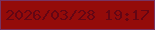 文字の大きさ：1、枠の色：773363、背景の色：940b0a、文字の色：640614 無料ブログパーツのブログ時計