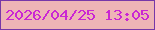 文字の大きさ：3、枠の色：7737a8、背景の色：eeb4b6、文字の色：ca26d3 無料ブログパーツのブログ時計