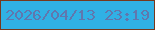 文字の大きさ：4、枠の色：77381d、背景の色：30b1e5、文字の色：6077ae 無料ブログパーツのブログ時計
